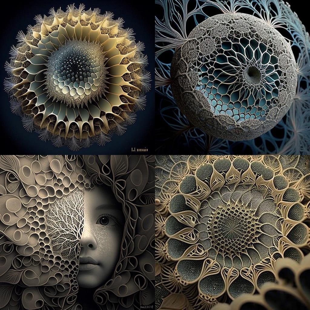 Ruth Asawa style, Midjourney V4, render 1 of 4