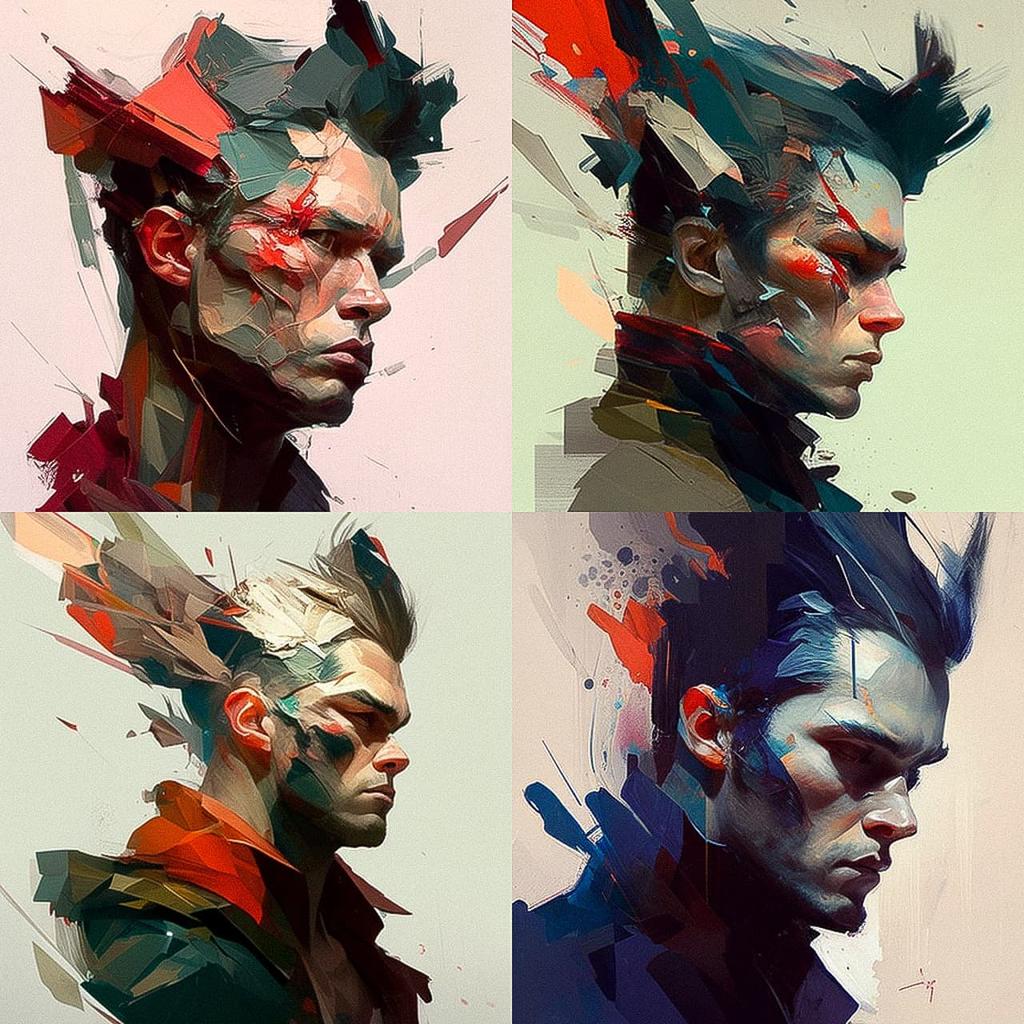Ryan Hewett style, Midjourney V4, render 1 of 4
