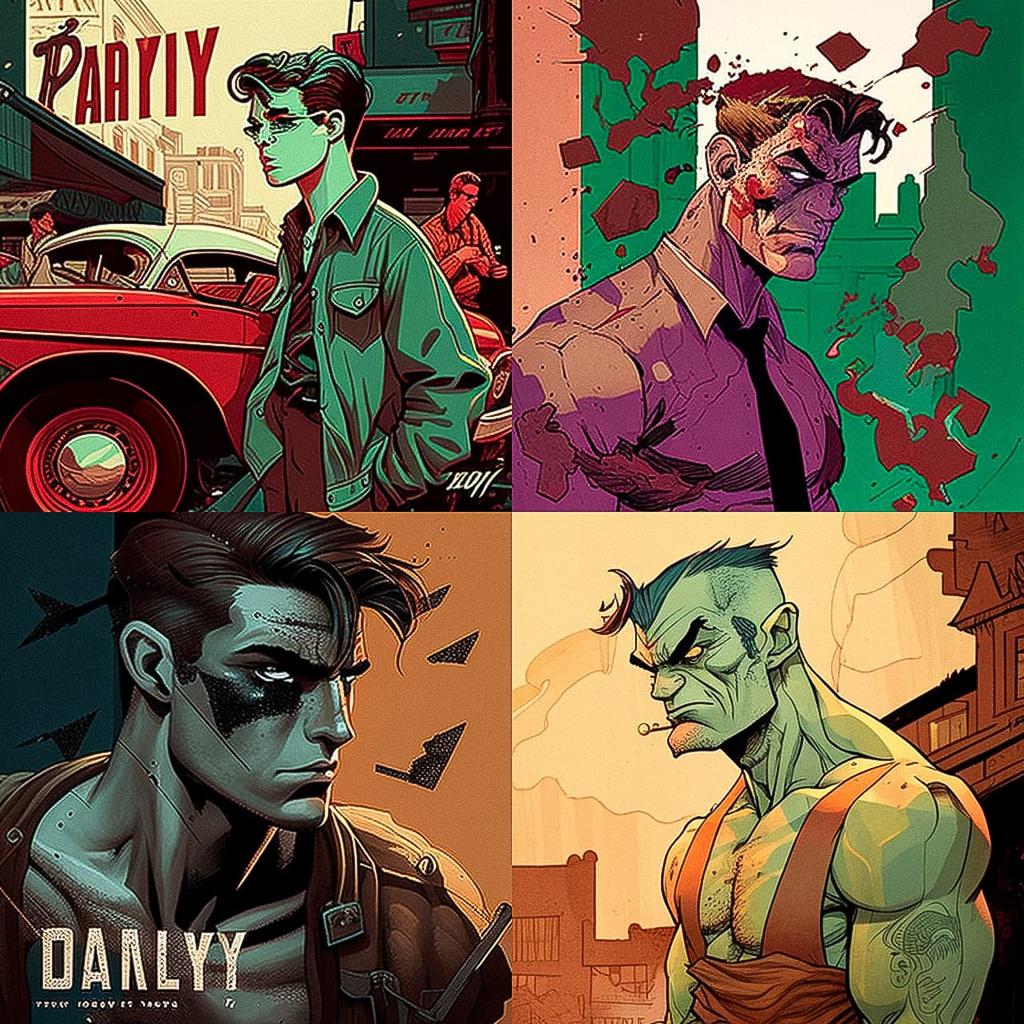 Ryan Ottley style, Midjourney V4, render 1 of 4