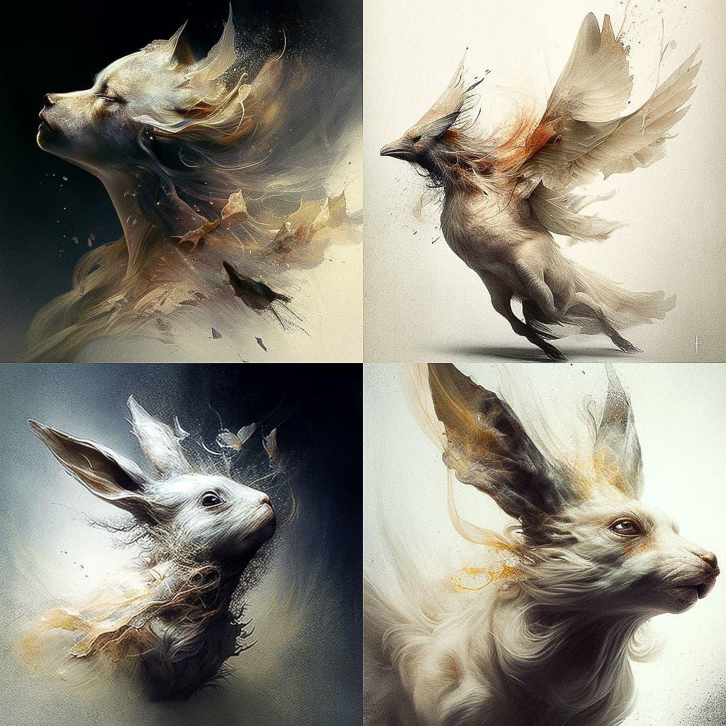 Ryohei Hase style, Midjourney V4, render 1 of 4