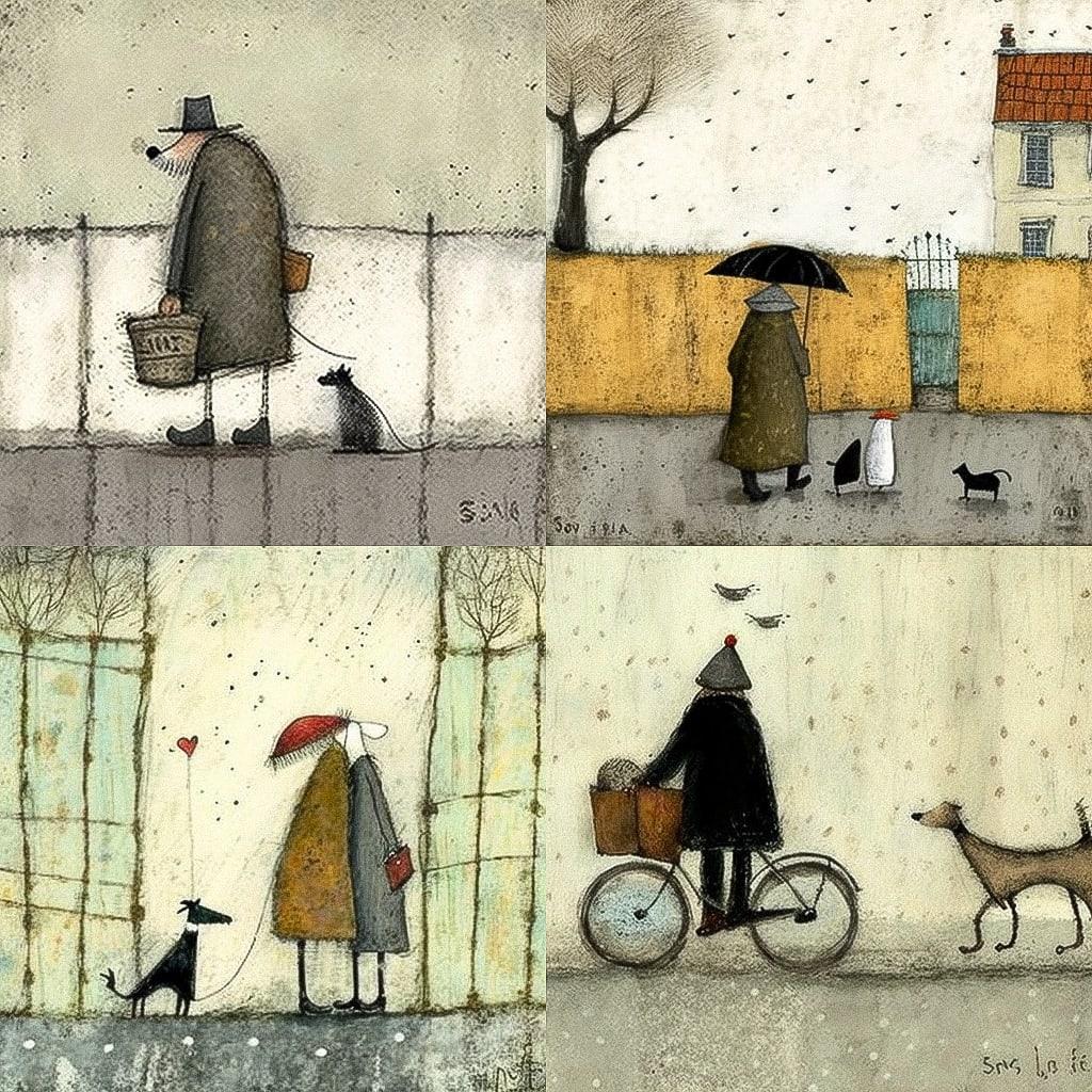 Sam Toft style, Midjourney V4, render 1 of 4