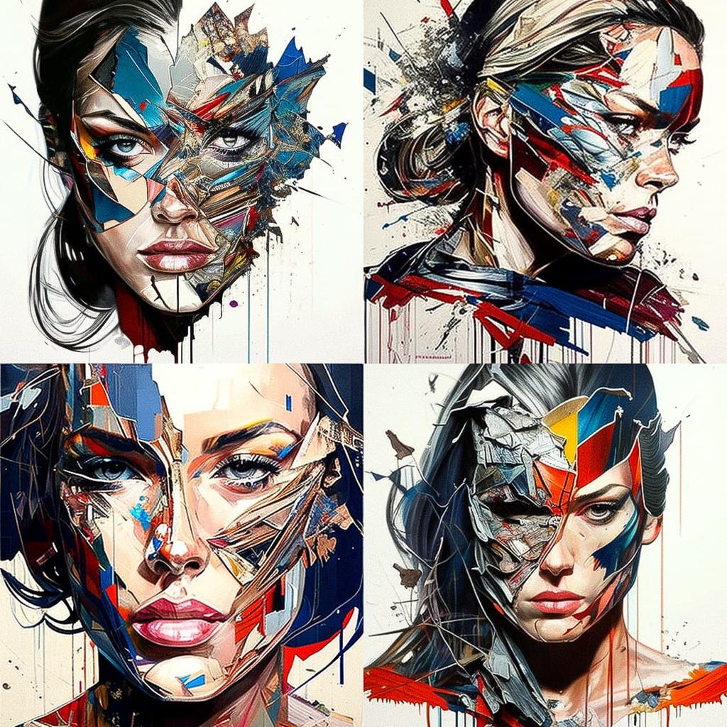 Sandra Chevrier style, Midjourney V4, render 1 of 4
