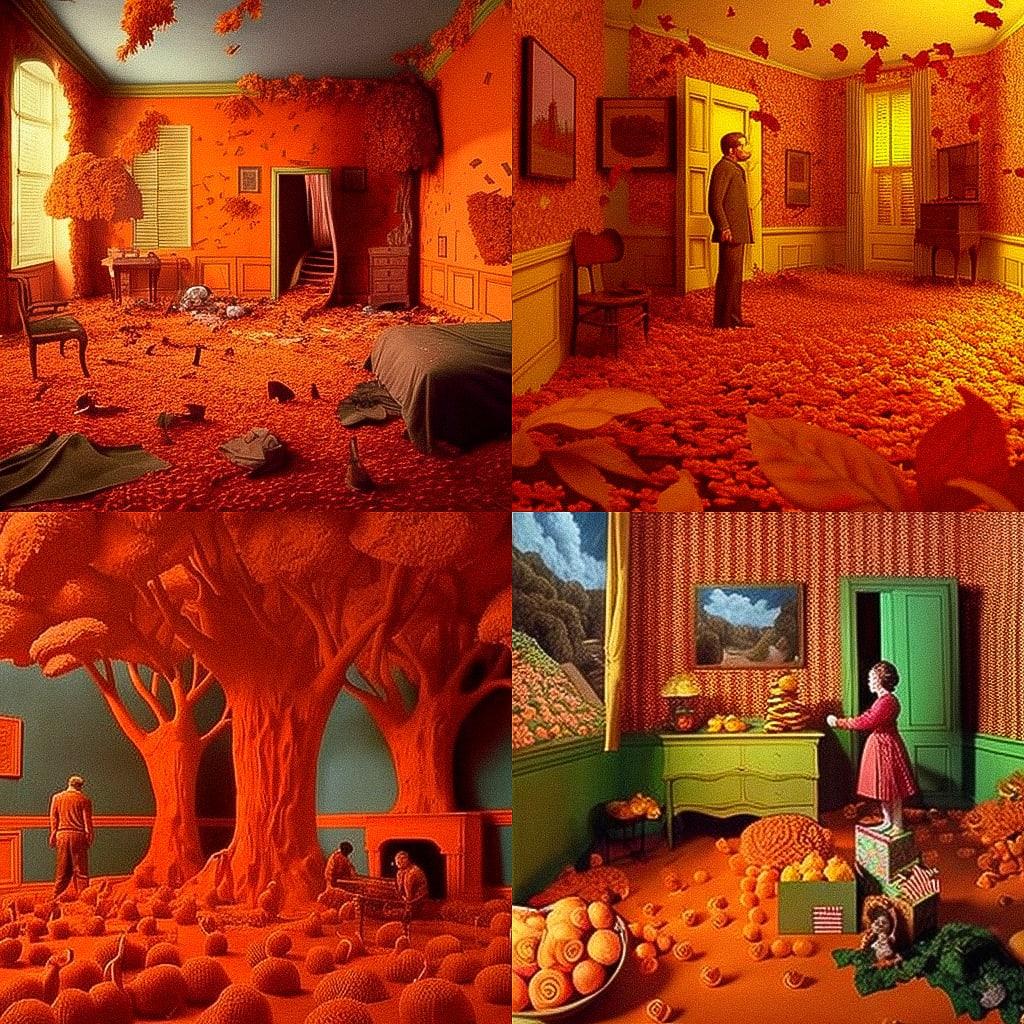 Sandy Skoglund style, Midjourney V4, render 1 of 4