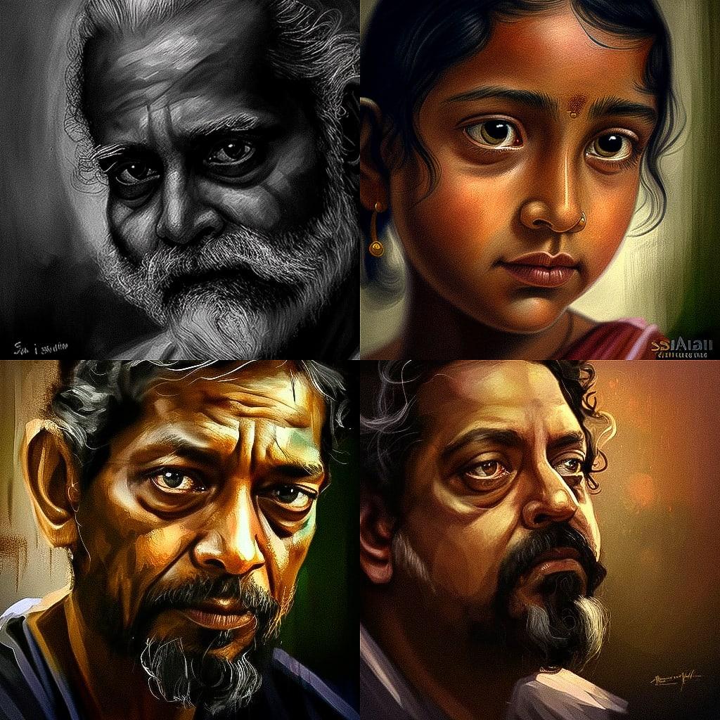 Santosh Sivan style, Midjourney V4, render 1 of 4