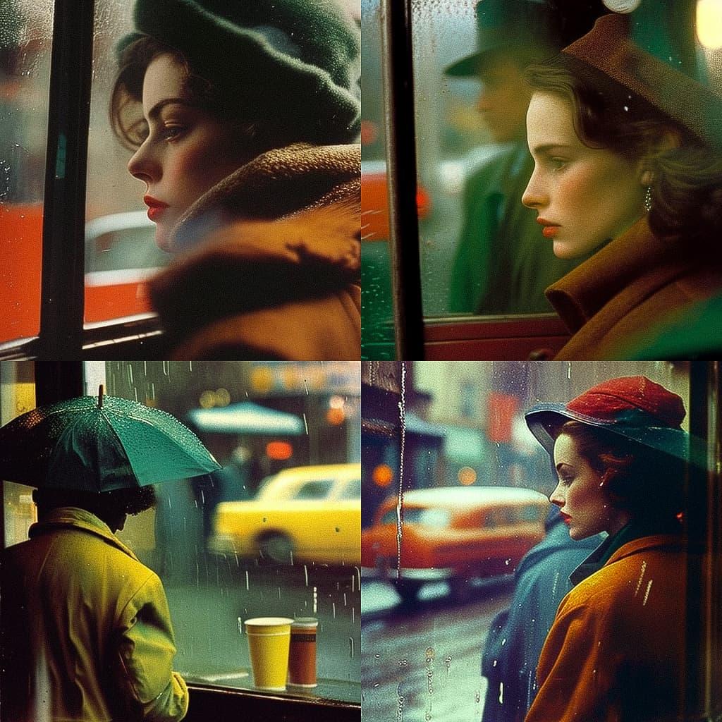Saul Leiter style, Midjourney V4, render 1 of 4