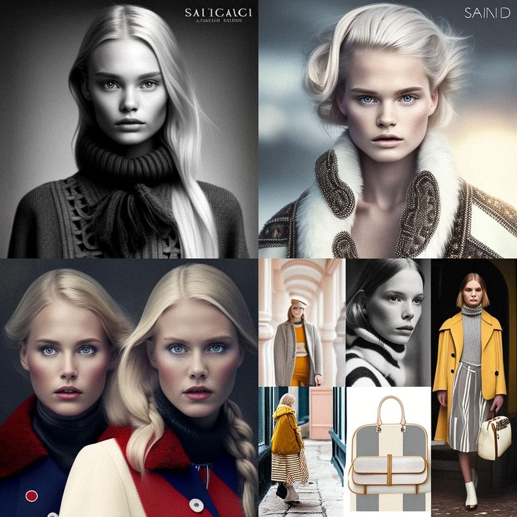Scandi chic fashion style, Midjourney V4, render 1 of 4