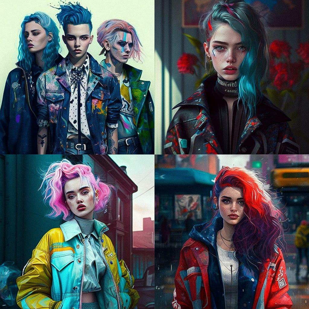 Scene fashion style, Midjourney V4, render 1 of 4