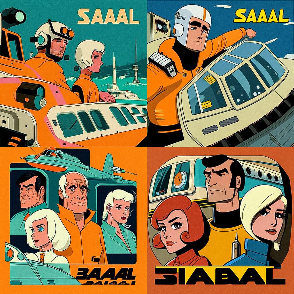 Sealab 2021 style, Midjourney V4, render 1 of 4