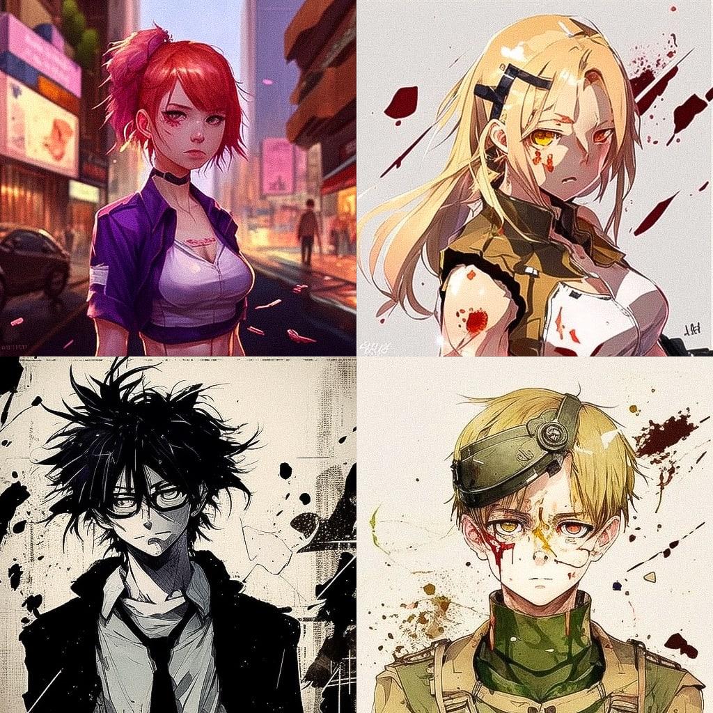 Seinen anime style style, Midjourney V4, render 1 of 4