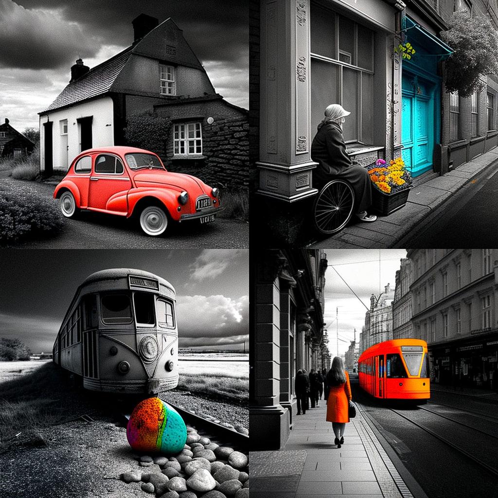 Selective Colouring style, Midjourney V4, render 1 of 4