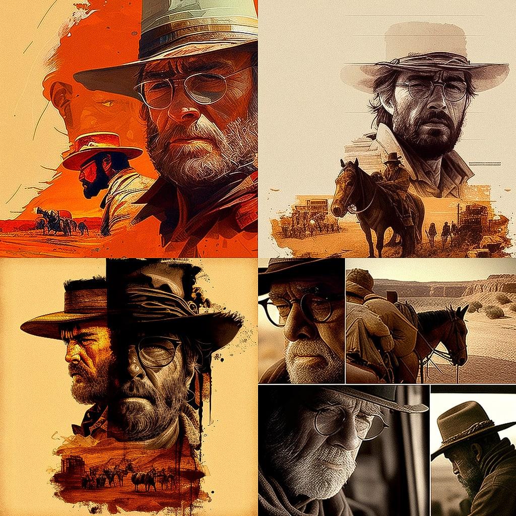Sergio Leone style, Midjourney V4, render 1 of 4