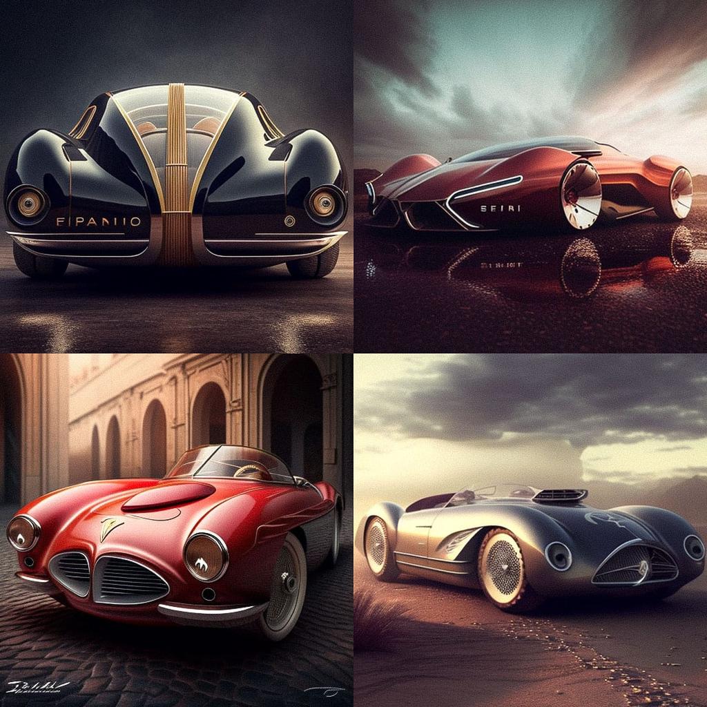 Sergio Pininfarina style, Midjourney V4, render 1 of 4
