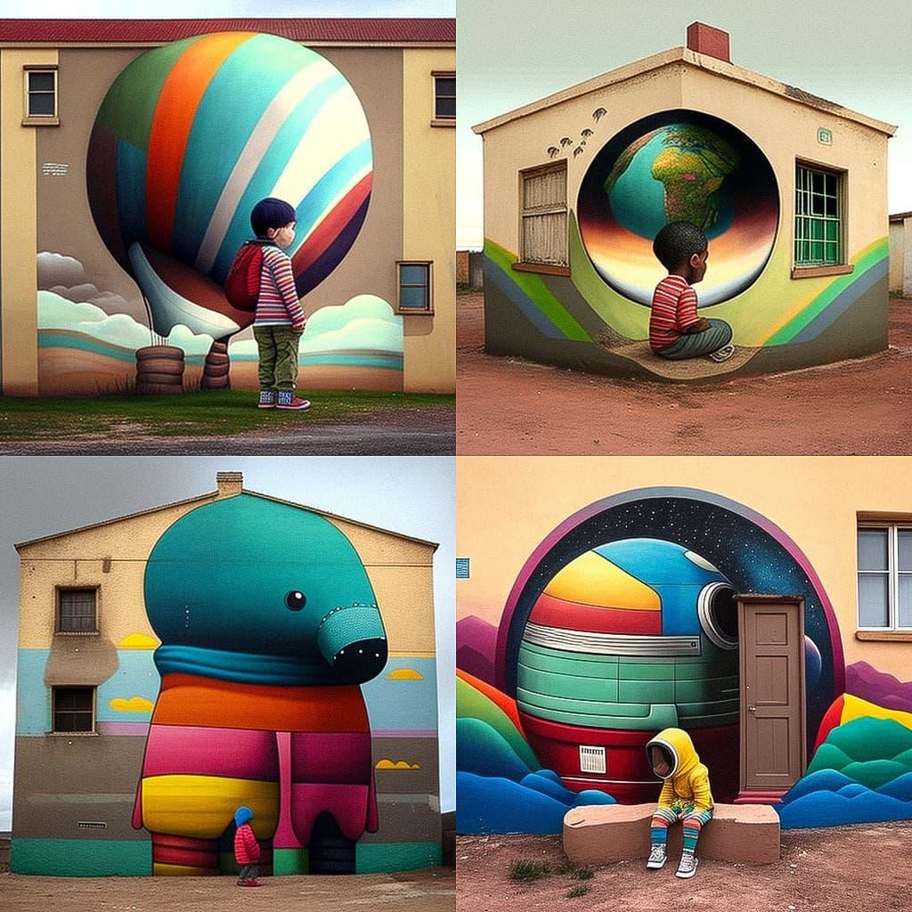 Seth Globepainter style, Midjourney V4, render 1 of 4