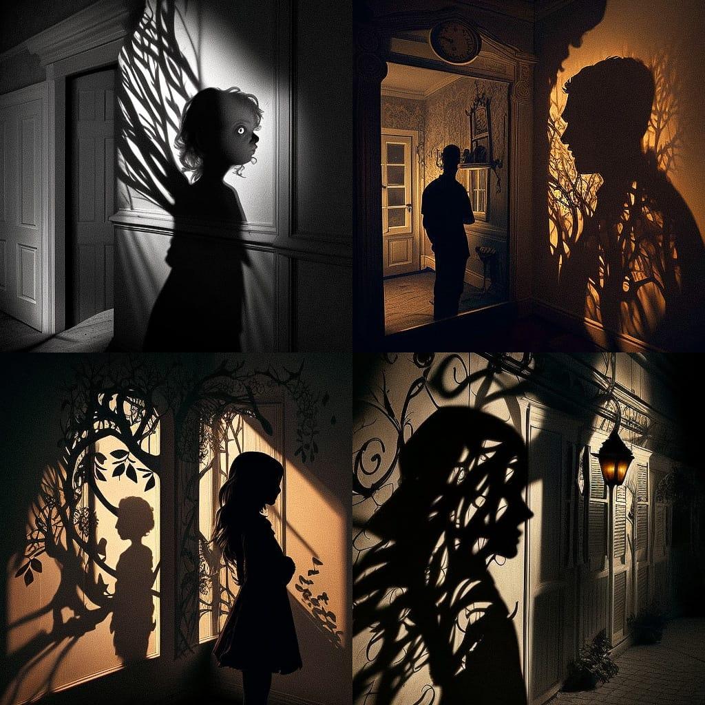 Shadowed lighting style, Midjourney V4, render 1 of 4