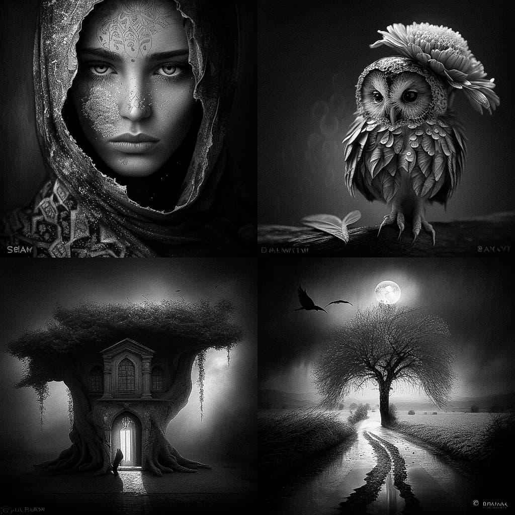 Sherry Akrami style, Midjourney V4, render 1 of 4