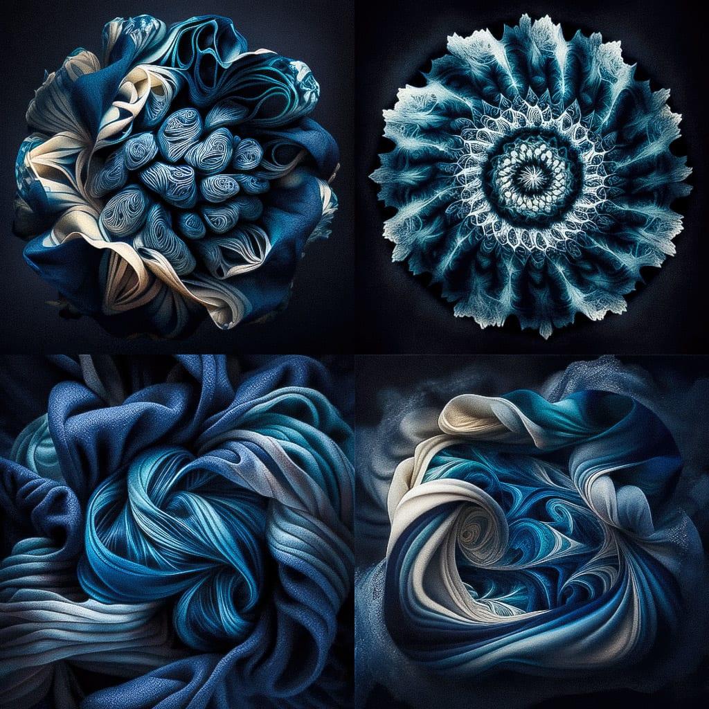 Shibori style, Midjourney V4, render 1 of 4