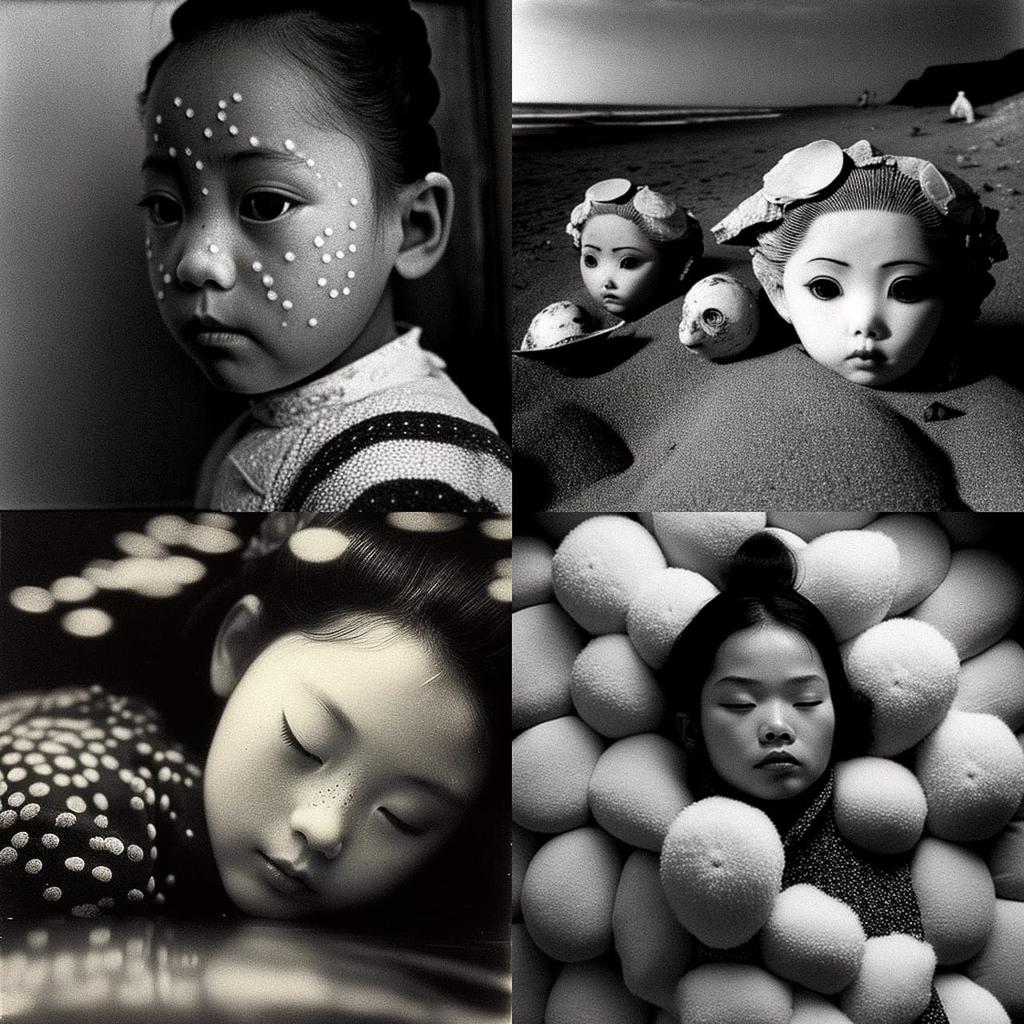 Shomei Tomatsu style, Midjourney V4, render 1 of 4