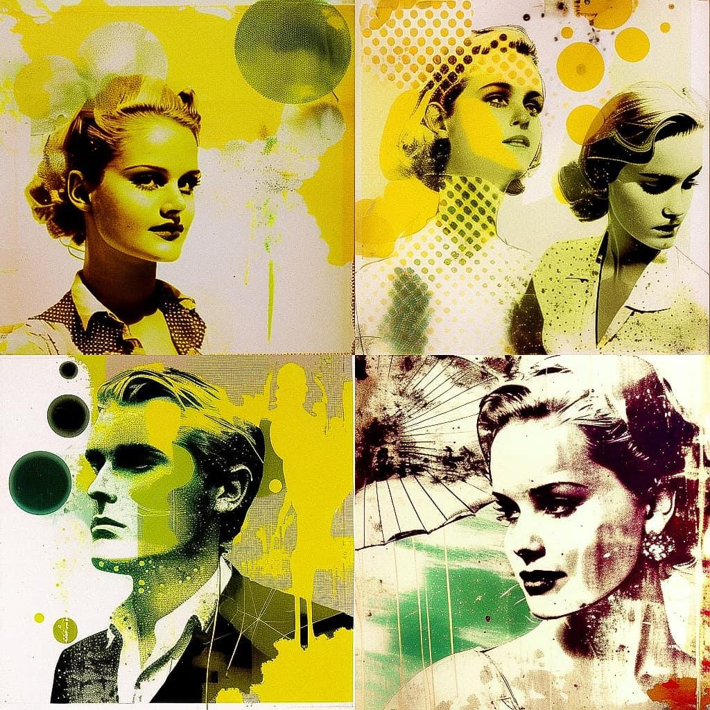 Sigmar Polke style, Midjourney V4, render 1 of 4
