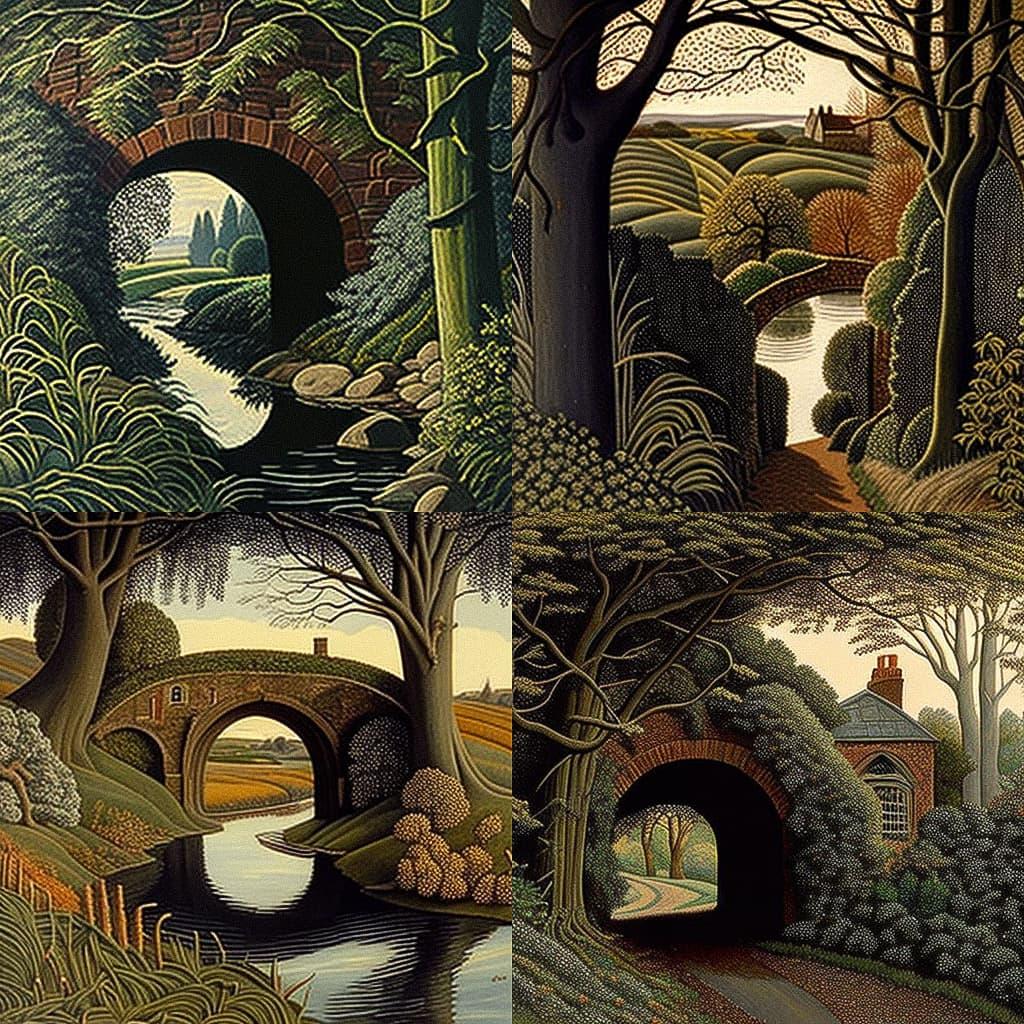 Simon Palmer style, Midjourney V4, render 1 of 4