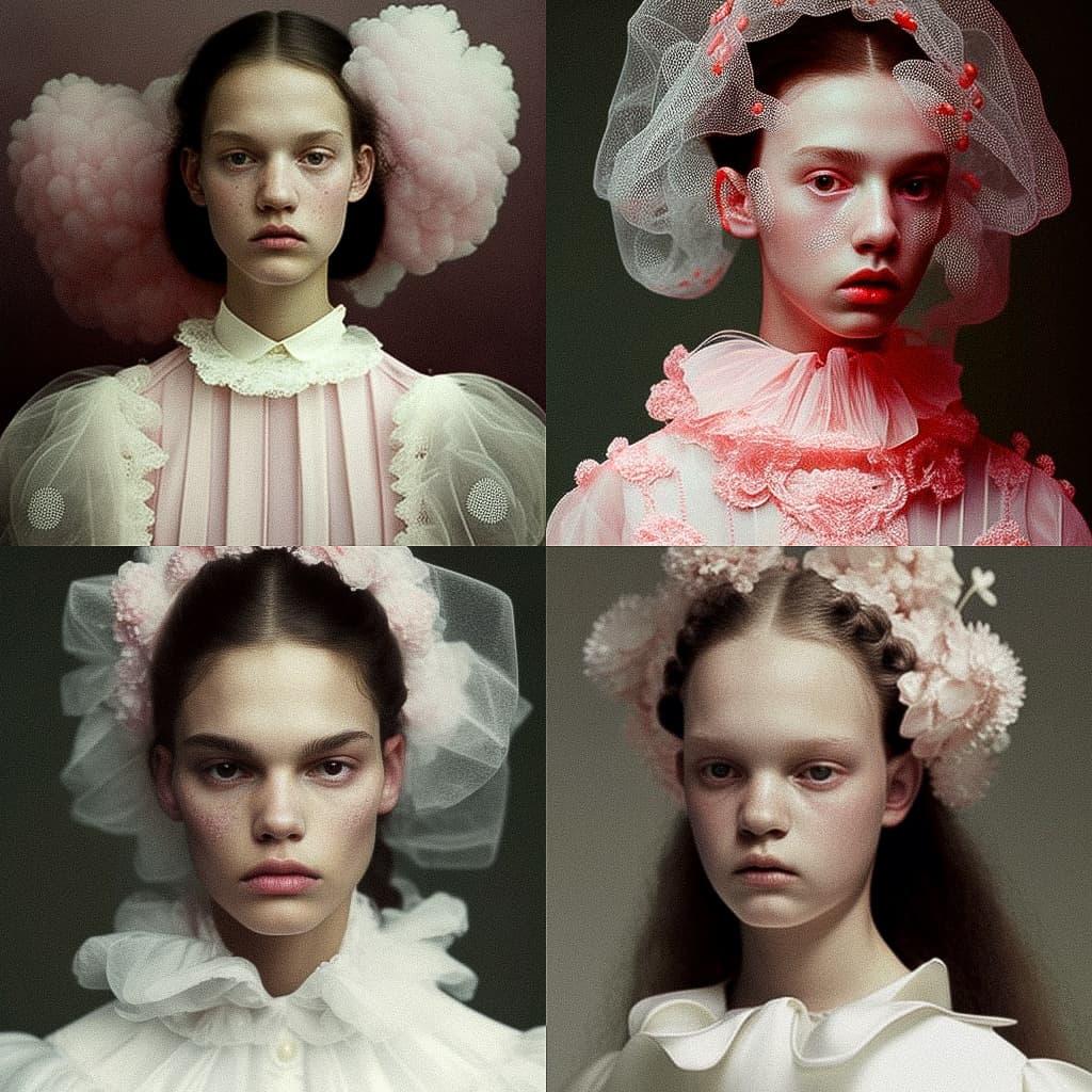Simone Rocha style, Midjourney V4, render 1 of 4