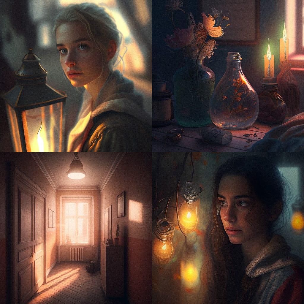 Soft lighting style, Midjourney V4, render 1 of 4