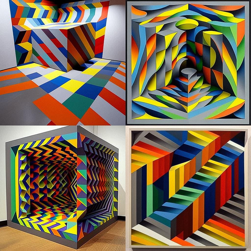Sol LeWitt style, Midjourney V4, render 1 of 4