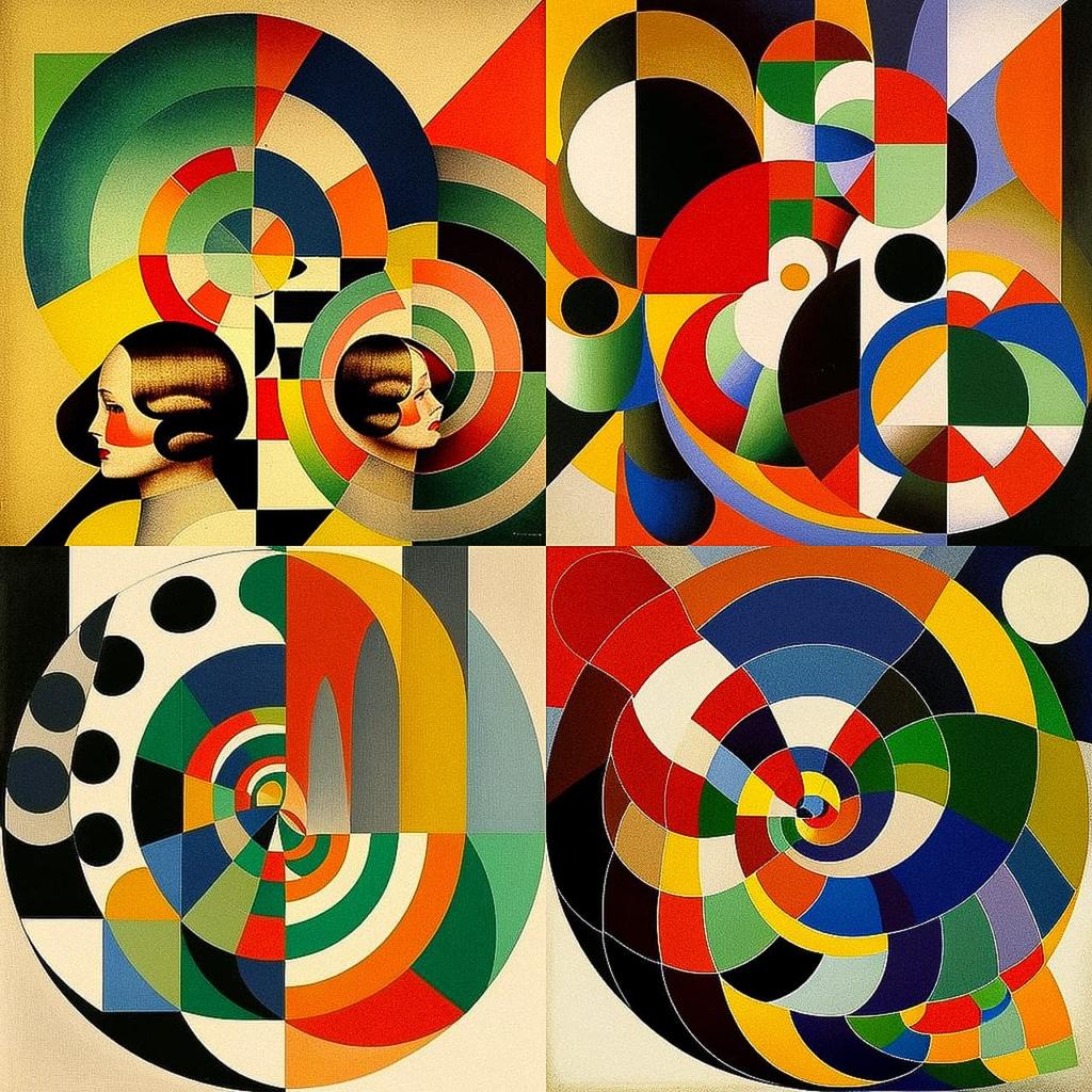 Sonia Delaunay style, Midjourney V4, render 1 of 4