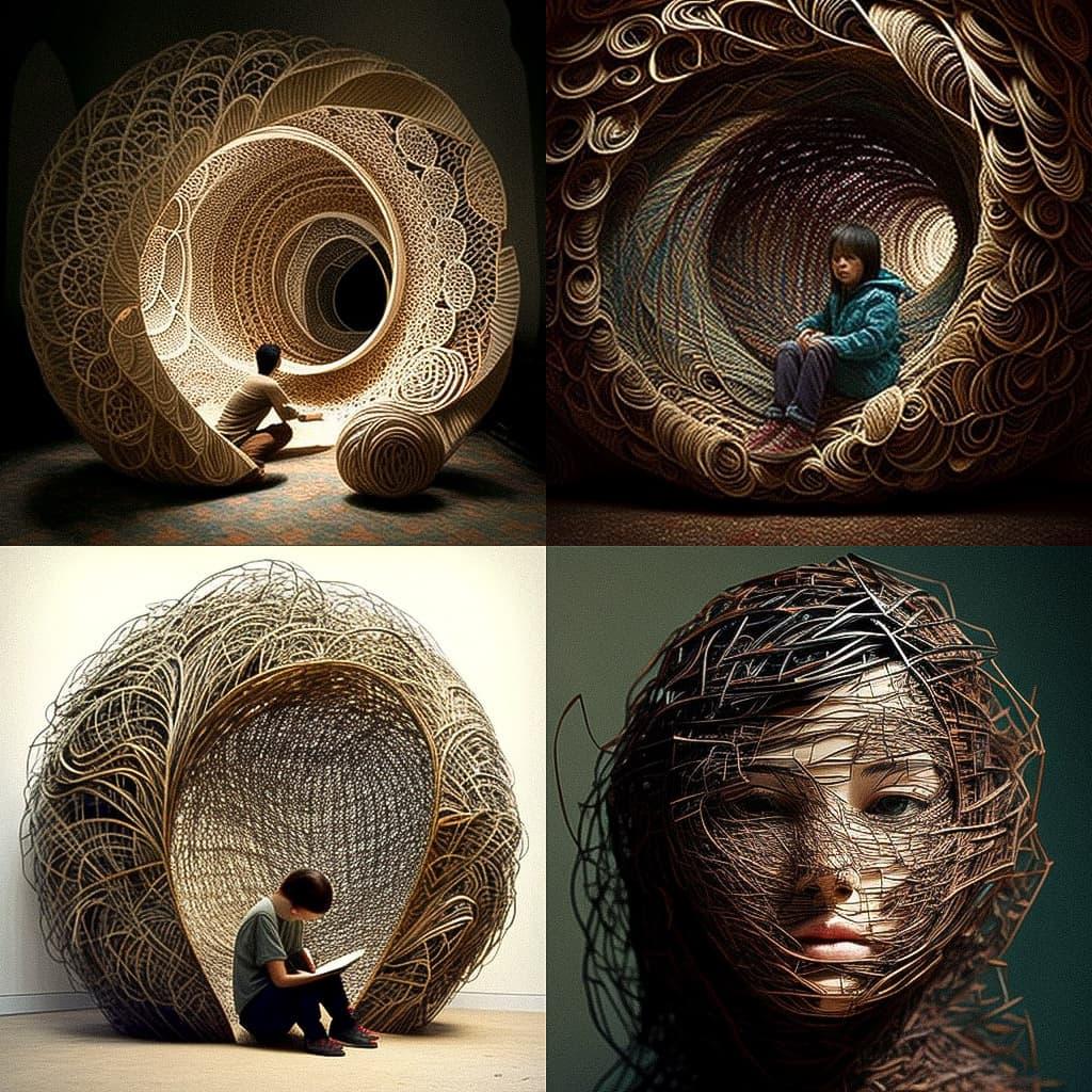 Sopheap Pich style, Midjourney V4, render 1 of 4