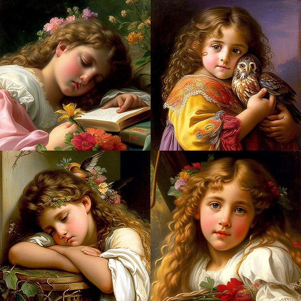 Sophie Gengembre Anderson style, Midjourney V4, render 1 of 4