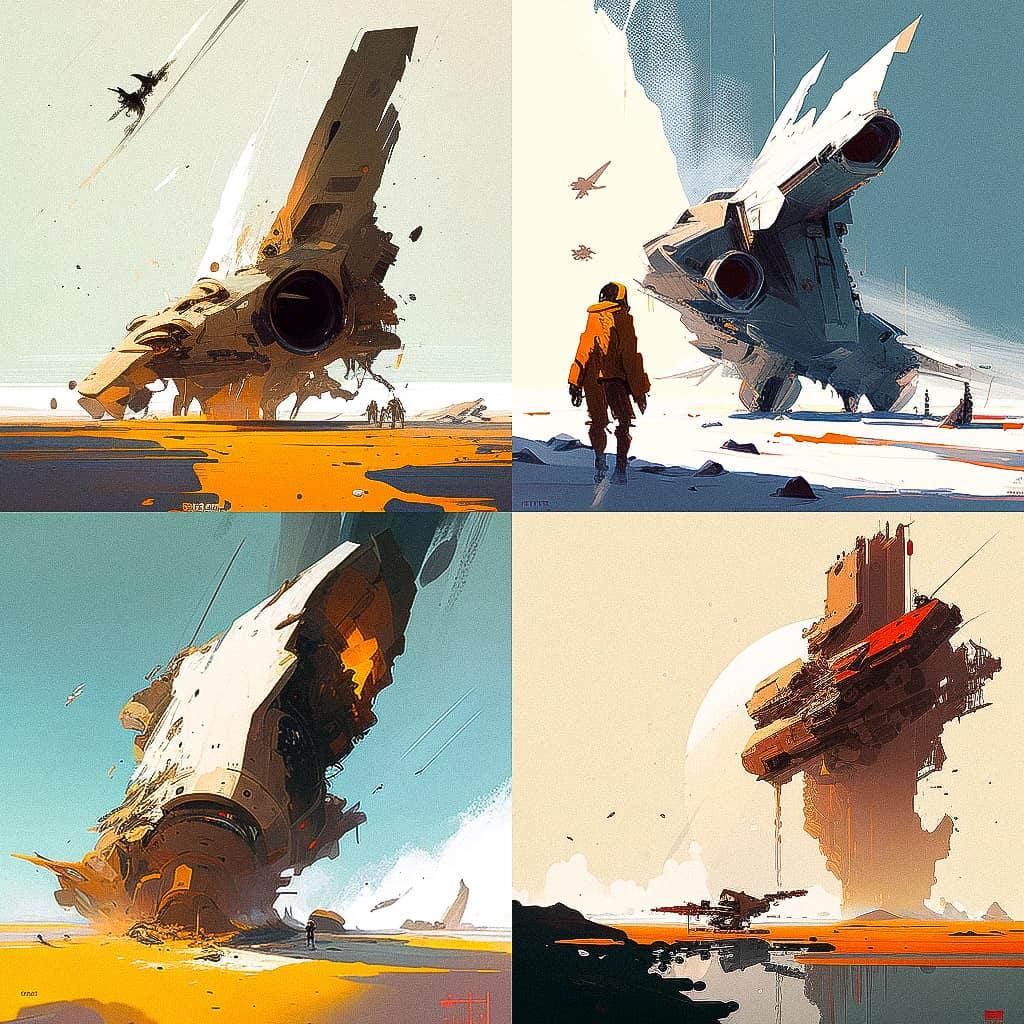 Sparth style, Midjourney V4, render 1 of 4