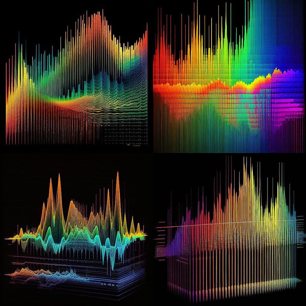 Spectrogram style, Midjourney V4, render 1 of 4