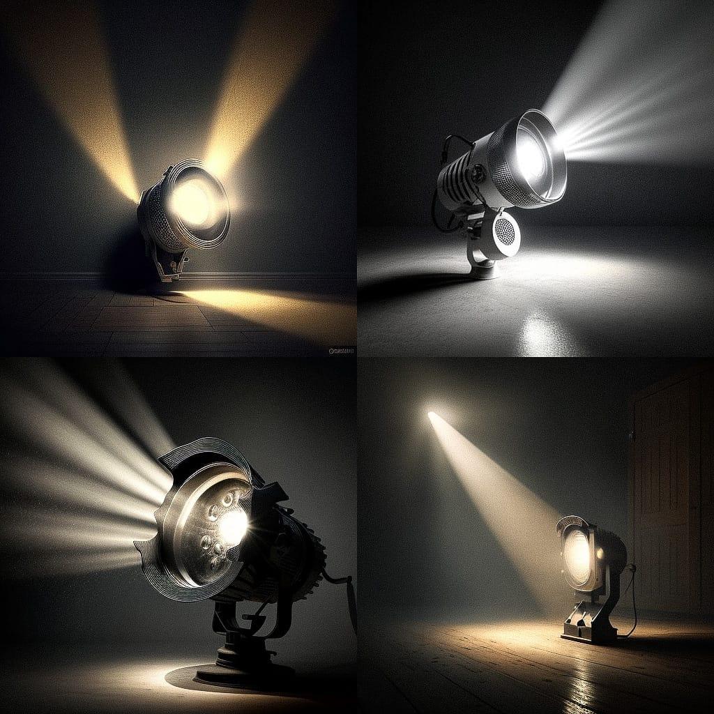 Spotlight lighting style, Midjourney V4, render 1 of 4