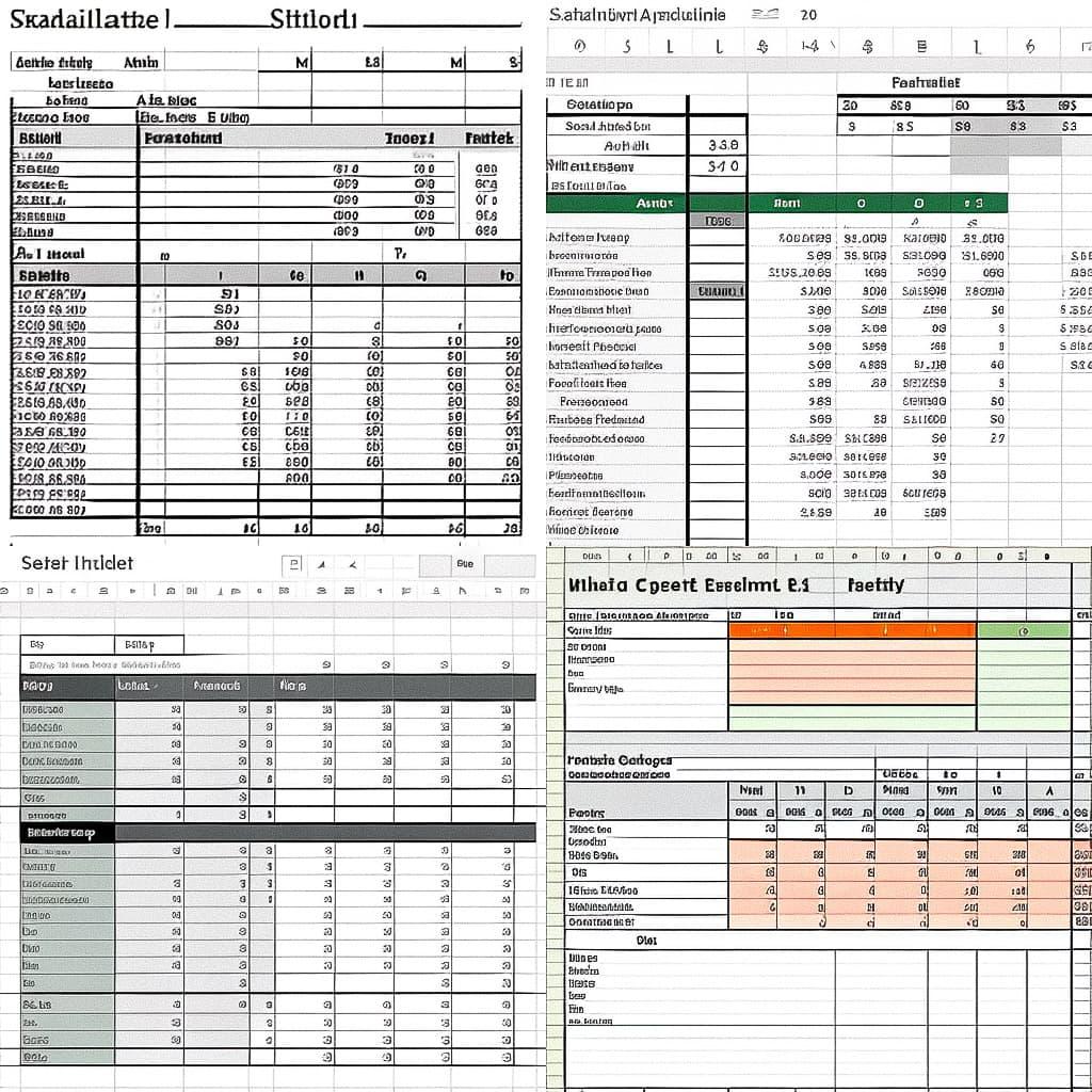 Spreadsheet style, Midjourney V4, render 1 of 4