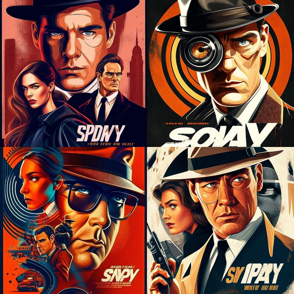 Spy movie style, Midjourney V4, render 1 of 4