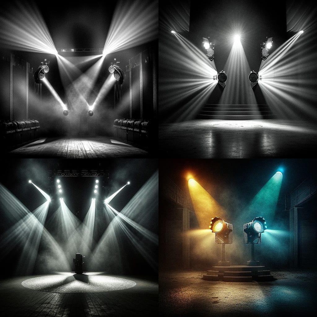 Stage lighting style, Midjourney V4, render 1 of 4