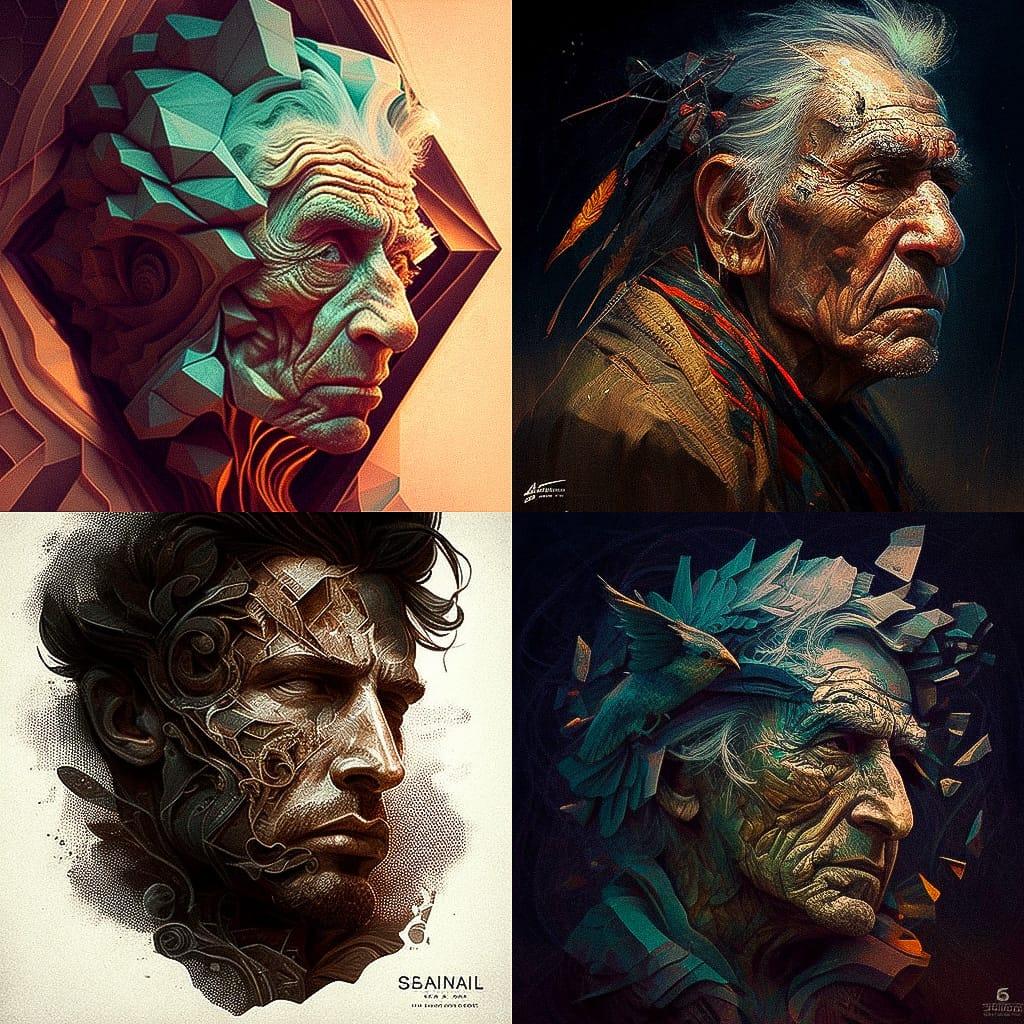 Stanislaw Szukalski style, Midjourney V4, render 1 of 4