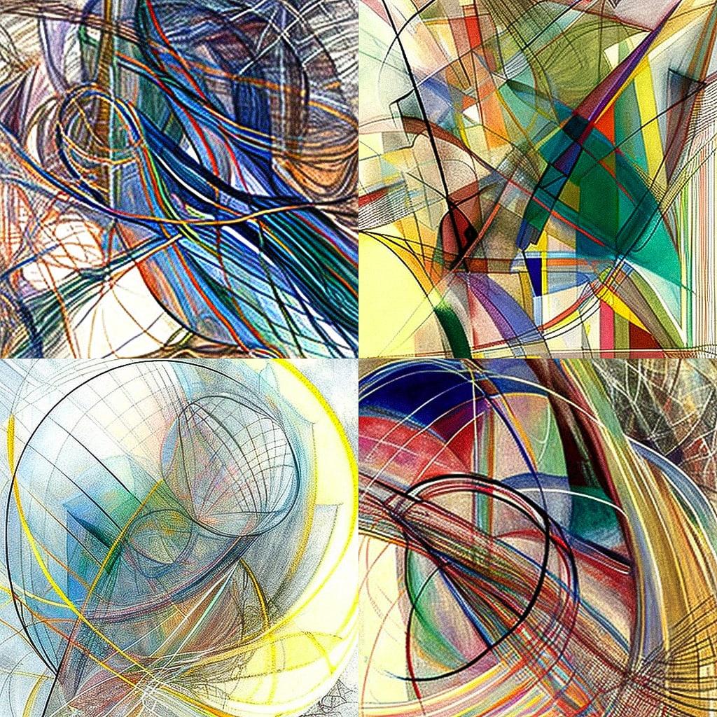 Stanley William Hayter style, Midjourney V4, render 1 of 4