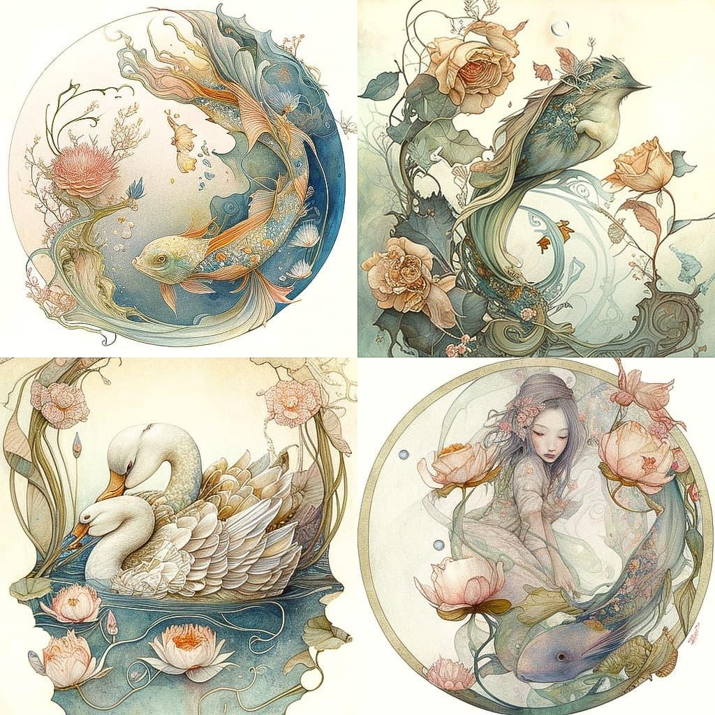 Stephanie Law style, Midjourney V4, render 1 of 4