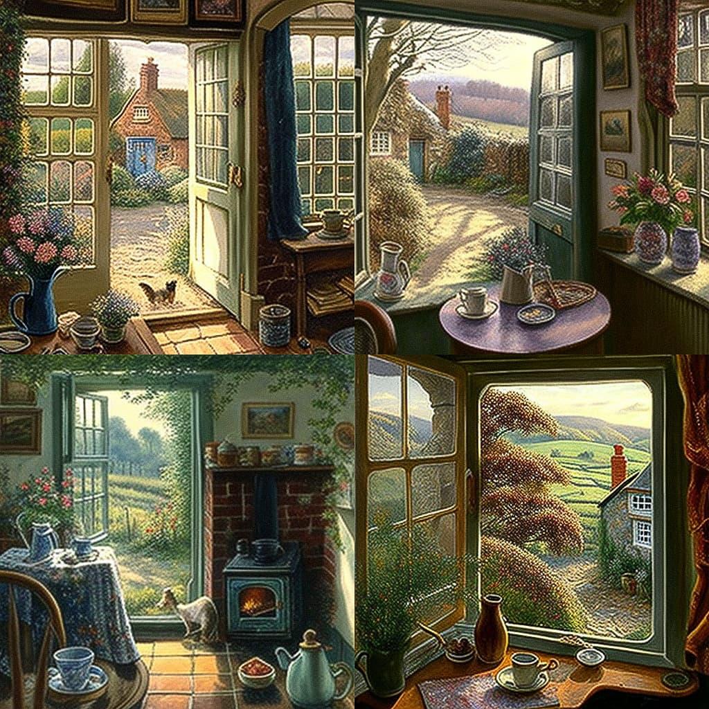 Stephen Darbishire style, Midjourney V4, render 1 of 4