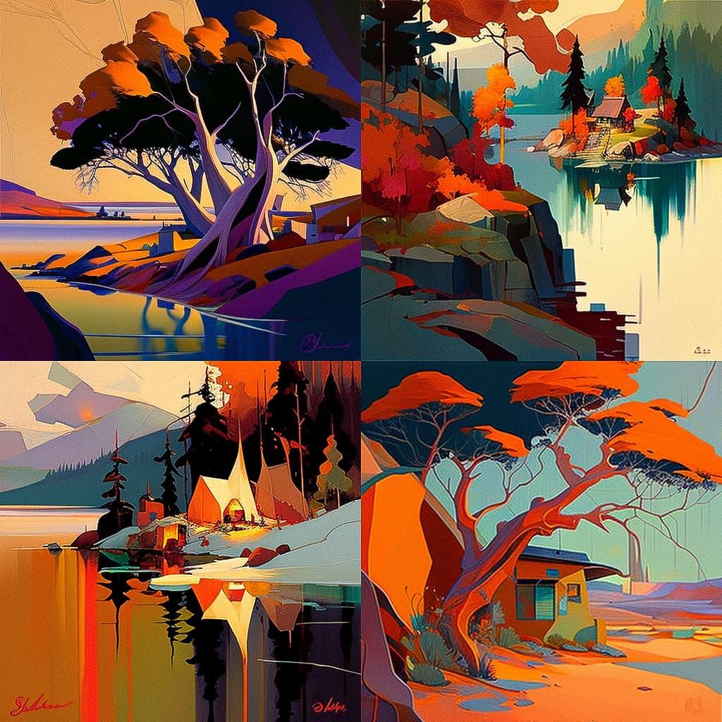Stephen Quiller style, Midjourney V4, render 1 of 4