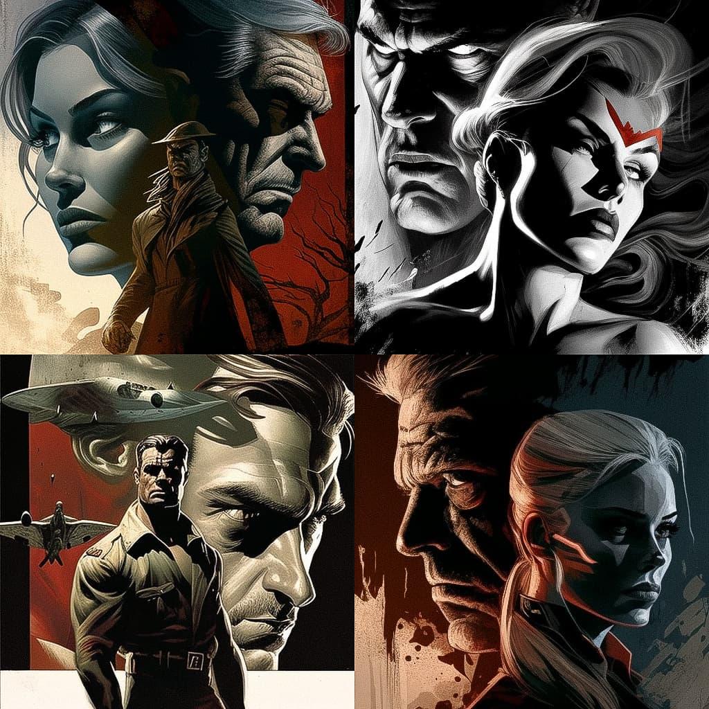 Steve Epting style, Midjourney V4, render 1 of 4