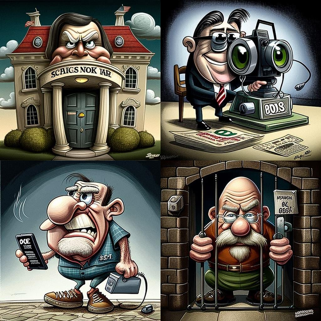 Steve Sack style, Midjourney V4, render 1 of 4