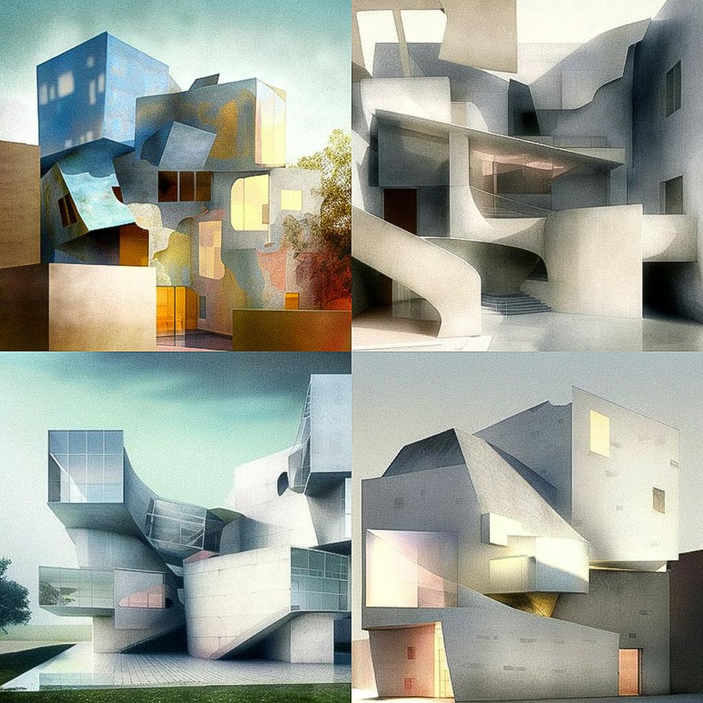 Steven Holl style, Midjourney V4, render 1 of 4