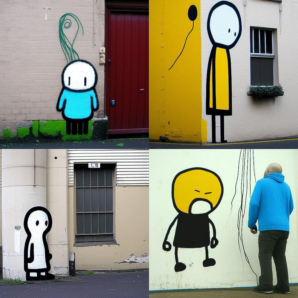 Stik style, Midjourney V4, render 1 of 4