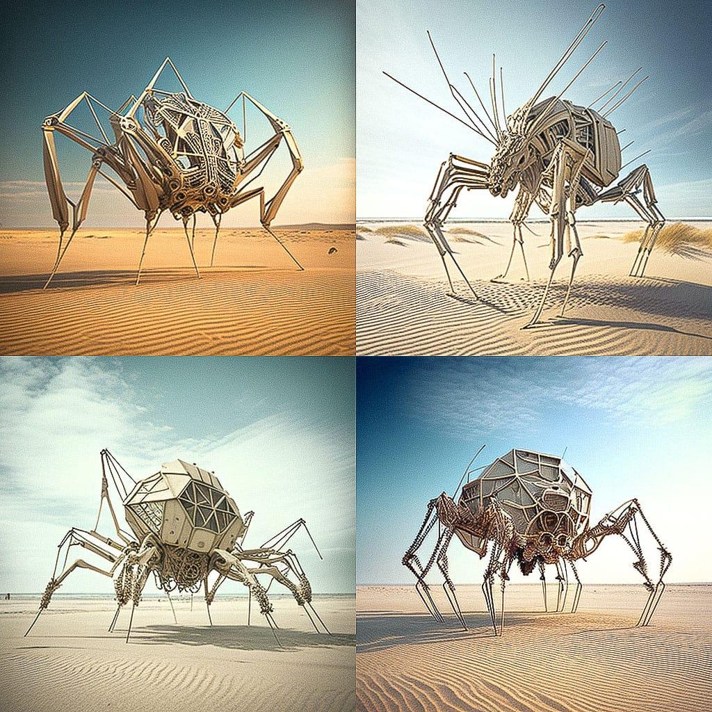 Strandbeest style, Midjourney V4, render 1 of 4