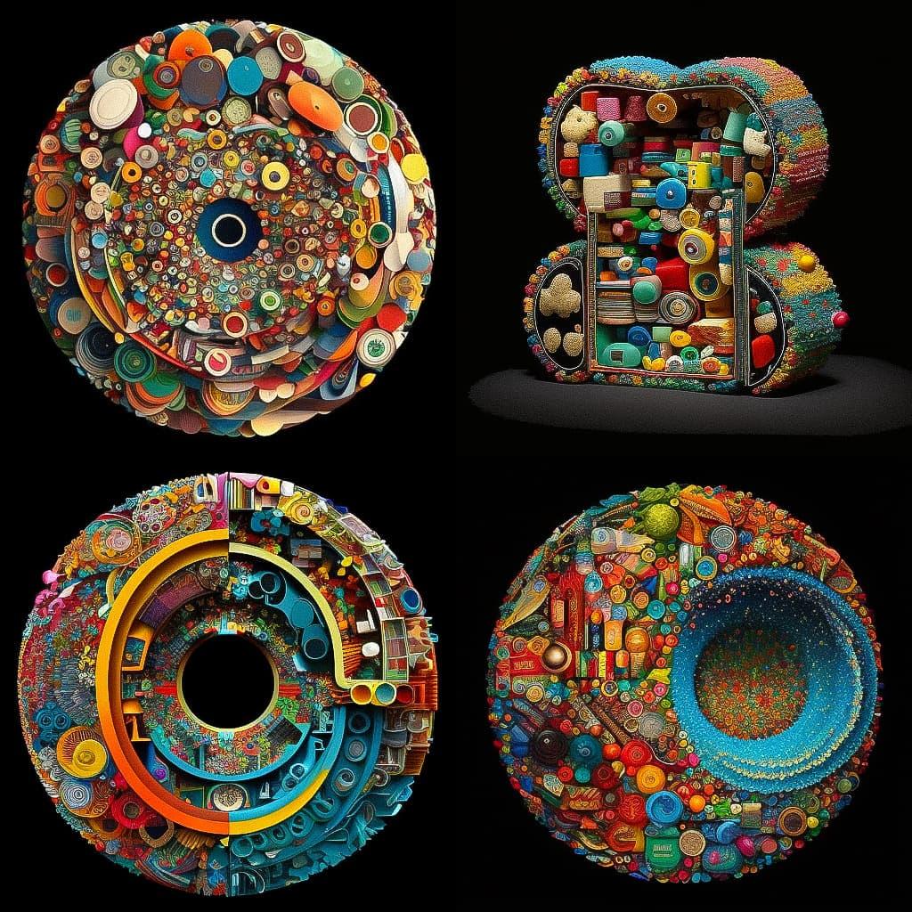 Stuart Haygarth style, Midjourney V4, render 1 of 4