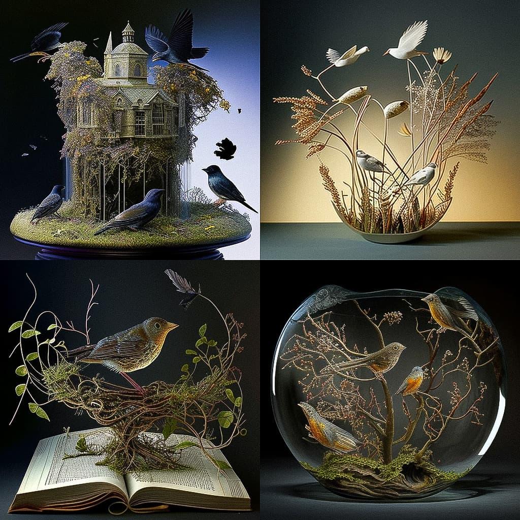 Su Blackwell style, Midjourney V4, render 1 of 4