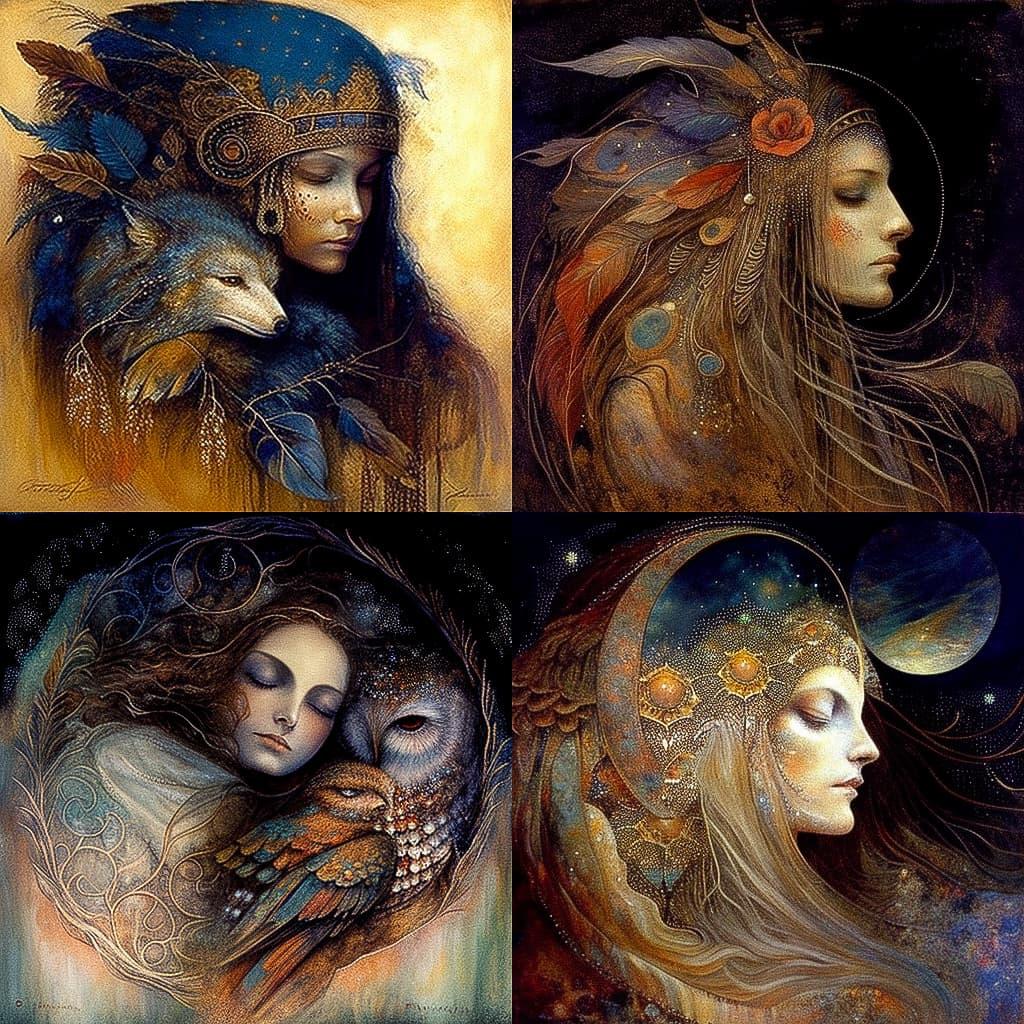 Susan Seddon Boulet style, Midjourney V4, render 1 of 4