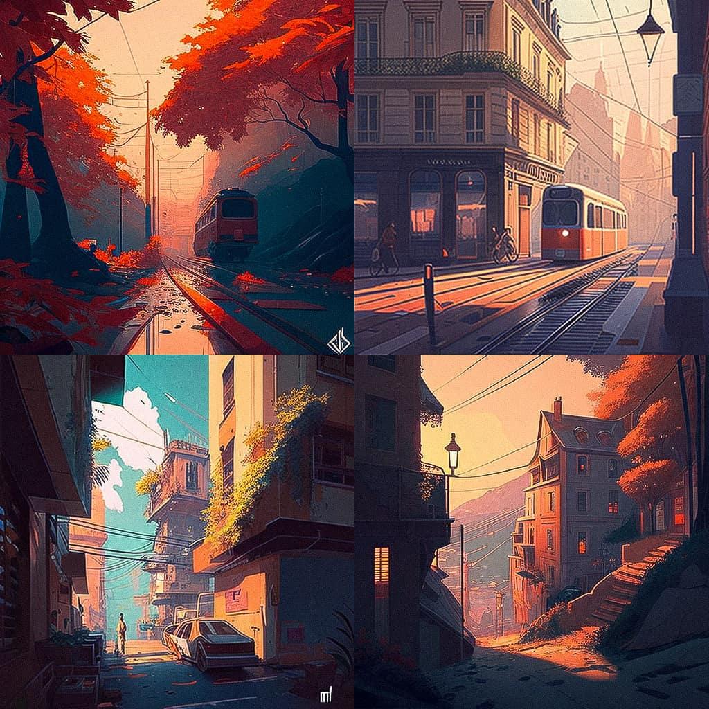 Sylvain Sarrailh style, Midjourney V4, render 1 of 4