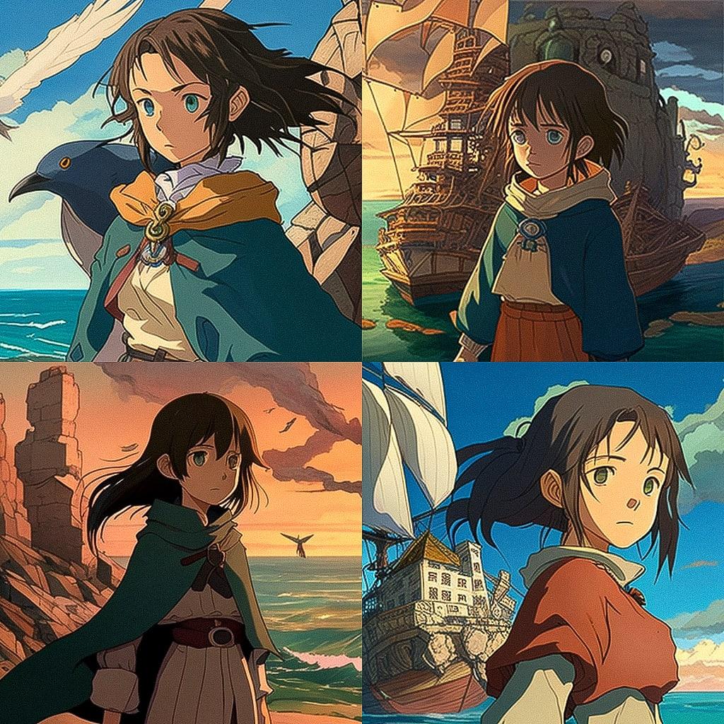 Tales from Earthsea style, Midjourney V4, render 1 of 4